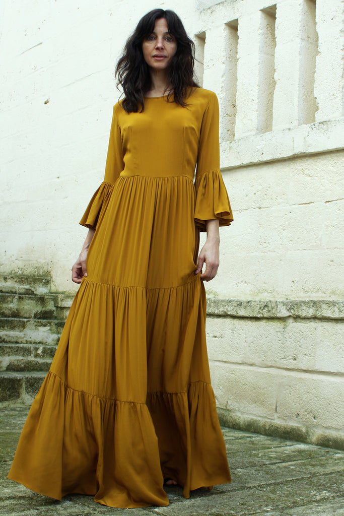 Pia Gathered Tier Maxi Dress | Bespoke ...